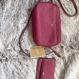 Michael Kors cross bag and wallet.